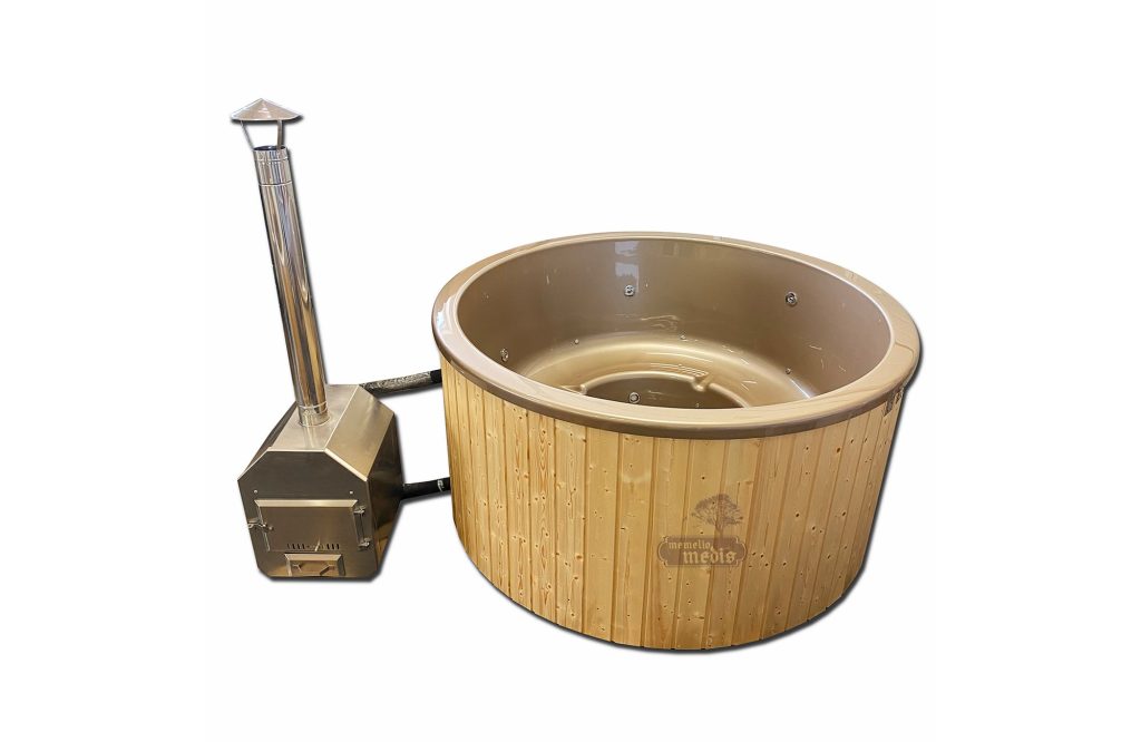 acrylic hot tub external heater gold insert spruce wood 1