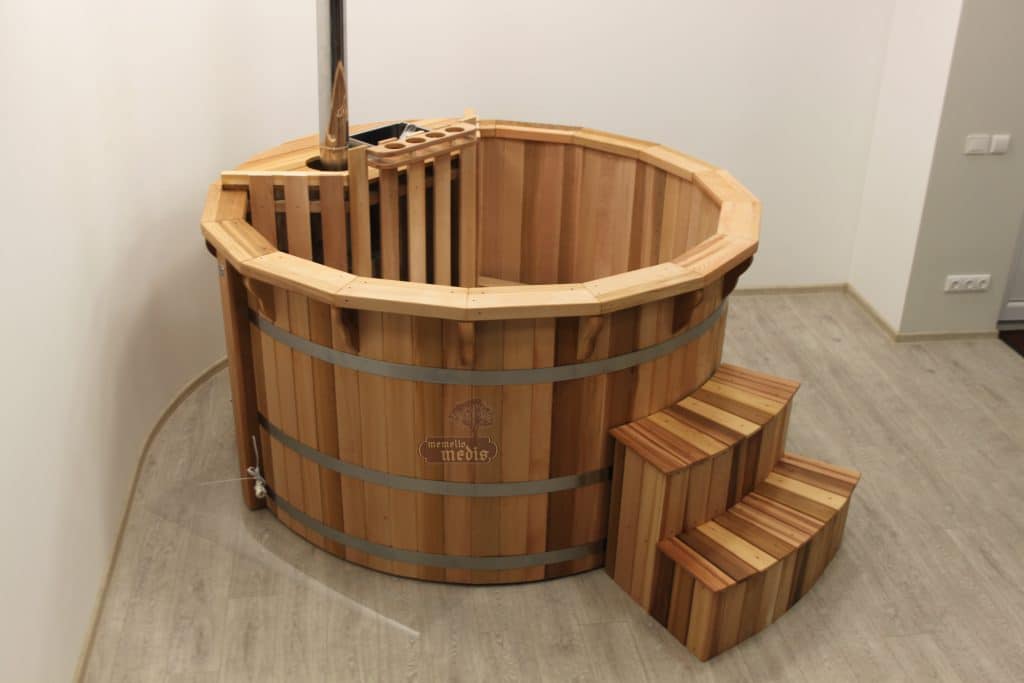 wooden hot tub internal heater red cedar wood 5
