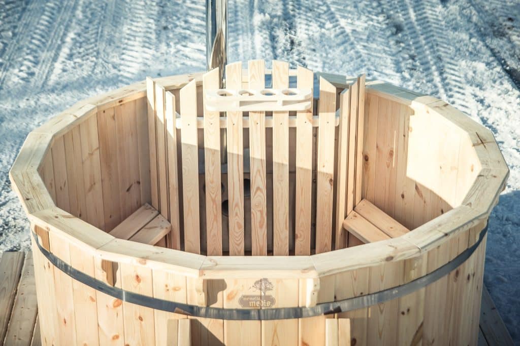 wooden hot tub internal heater spruce wood 7